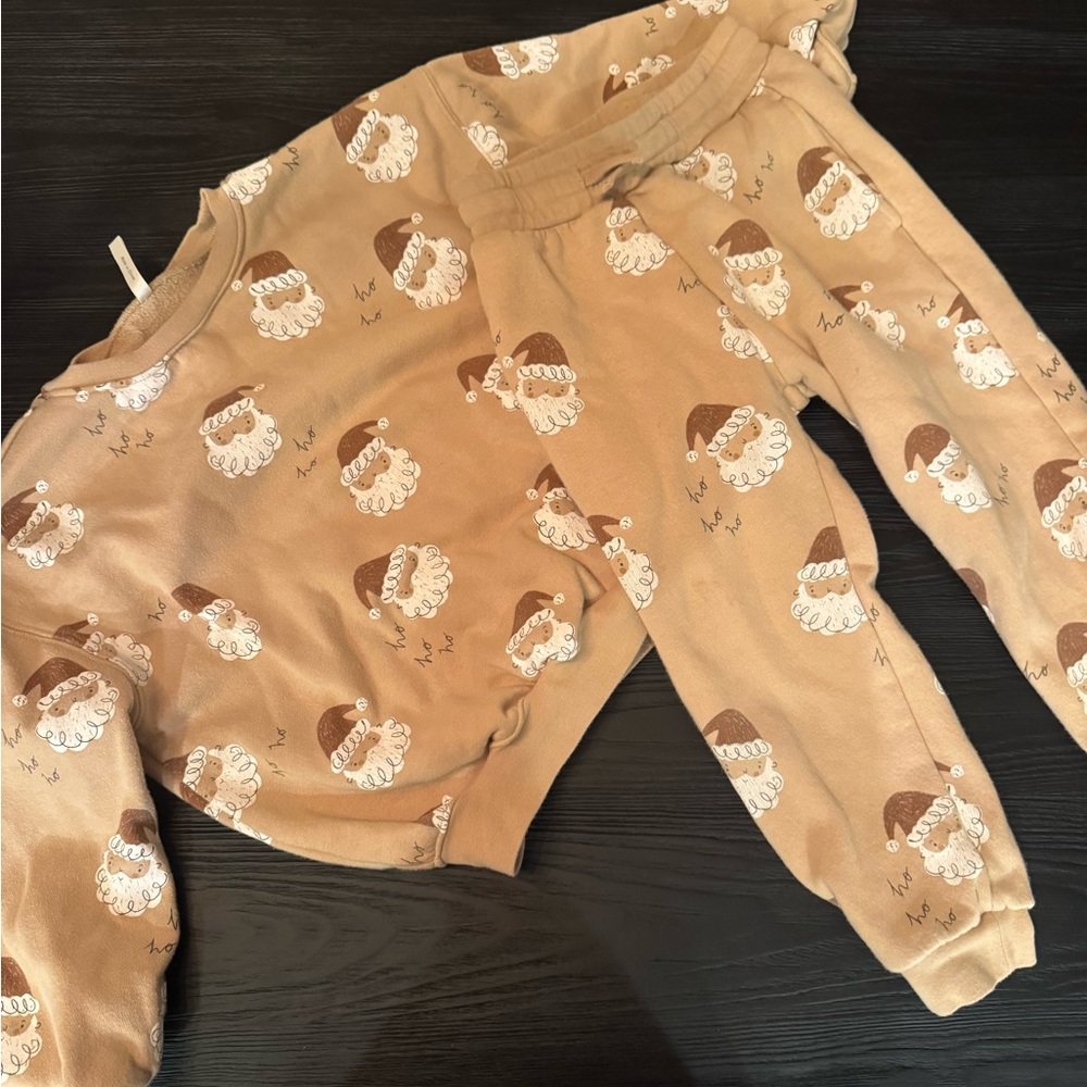 Rylee + Cru Cozy Santa jogger set